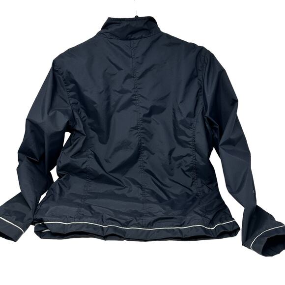Nike Essential Womens Black Running Jacket VTG Track Windbreaker Size M Sporty - Picture 4 of 10